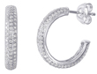 wholesale silver cz hoop earrings