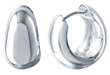 wholesale silver rounded hoop earrings