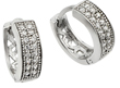 wholesale silver cz hoop earrings