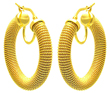 sterling silver gold plated italian hoop earrings