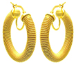 sterling silver gold plated italian hoop earrings