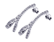 wholesale silver cz leak stud earrings