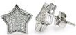 wholesale sterling silver micro pave star cz stud earrings