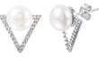 wholesale silver pearl stud earrings