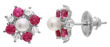 wholesale silver pearl earrings