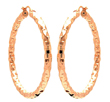 sterling silver rose gold plated hoop earrings