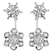 wholesale silver snowflake earrings