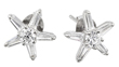 wholesale sterling silver round and baguette cz star earrings
