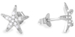 wholesale silver cz star earrings