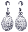 wholesale sterling silver oval disco ball pear cz stud earrings