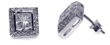 silver cz stud earrings