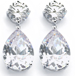 wholesale sterling silver round teardrop cz earrings
