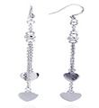 wholesale sterling silver two wire heart hook earrings