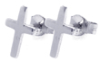 wholesale silver cross stud earrings