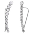 wholesale silver cz drop earrings