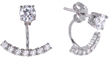 wholesale sterling silver cz curve earrings