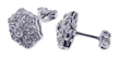 wholesale sterling silver micro pave flower filigree cz stud post earrings