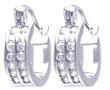 wholesale sterling silver cz hoop earrings