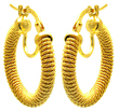 sterling silver gold plated hoop earrings