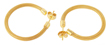 sterling silver gold plated thin long hoop earrings