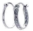 wholesale silver cz hoop earrings