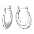 wholesale silver crescent hoop earrings