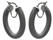 sterling silver black rhodium plated italian hoop earrings