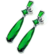 wholesale sterling silver multishape marquise green cz earrings