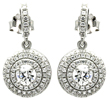 wholesale sterling silver micro pave round cz stud earrings