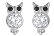 wholesale silver owl earrings