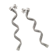 wholesale sterling silver long spiral stud earrings
