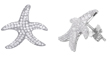 wholesale silver starfish cz studded earrings
