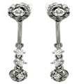 wholesale sterling silver multiple round cz stud earrings