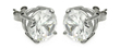 wholesale silver round cz stud earrings