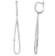 wholesale silver tear drop cz earrings