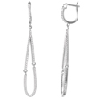 wholesale silver tear drop cz earrings