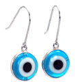 wholesale sterling silver round cookie monster evil eye hook earrings