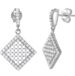 wholesale silver halo princess earrings