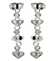 wholesale sterling silver multiple heart round cz stud earrings