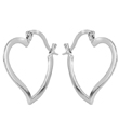 wholesale sterling silver heart hoop earrings