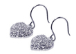 wholesale sterling silver heart cluster cz hook earrings