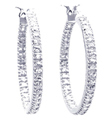 wholesale sterling silver cz hoop earrings