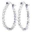 wholesale silver cz hoop earrings