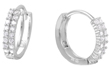 wholesale silver hinged cz huggies hoop earrings