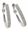 sterling silver rhodioum plated micro pave cz stud earrings