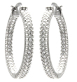 wholesale sterling silver micro pave cz hoop earrings