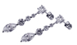 wholesale sterling silver circle oval cz earrings