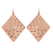 sterling silver rose gold plated rhombus earrings