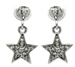 wholesale sterling silver star cz stud earrings