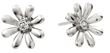 wholesale sterling silver flower cz stud earrings